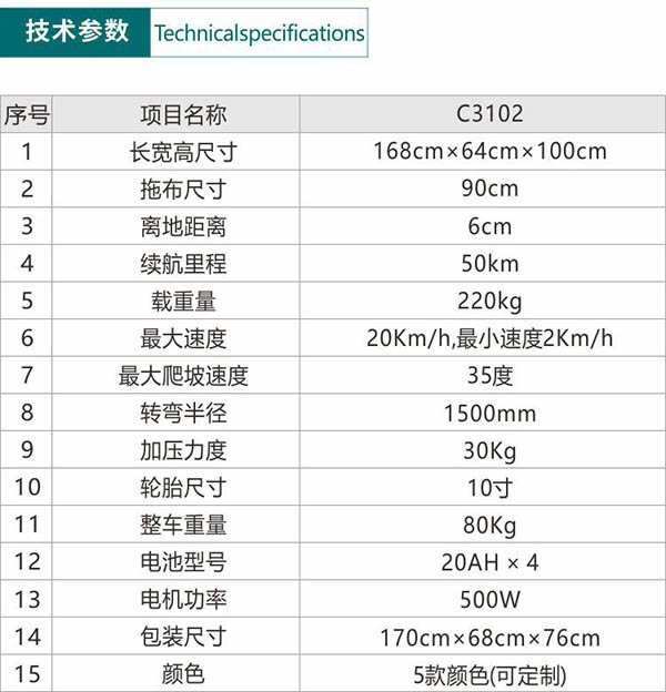 电动加查尘推车C3102